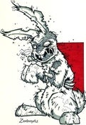Image of Zombie Bunny Print