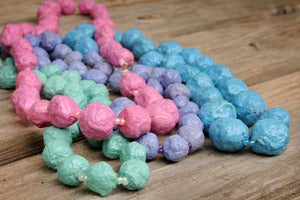 Image of Stylish and Fun Chunky Paper Mache Necklaces
