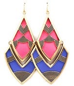 Image of Abstract Pink & Blue Earrings