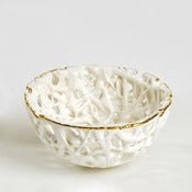 Image of Tangled Web Mini Bowl with gold lustre rim