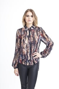 Cut-out back blouse