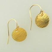 Image of hammered disc earrings