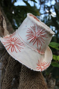 Image of beach bum hat - orange coral