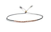 Image of Delicate Rose gold silk bracelet