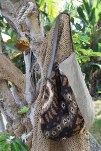 Image of vintage ikat slouch bag