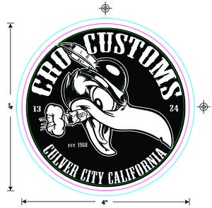 Image of Cro Customs Sticker