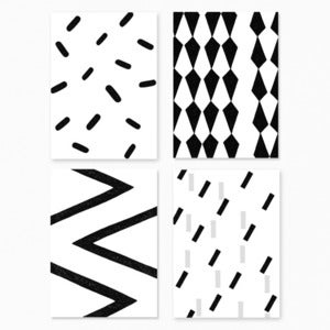 Image of Black And White Postcards - Set Of Four