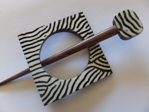 Image of Zebra Shawl Pin