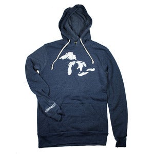 Image of Great Lakes Pullover Hoodie Navy Heather
