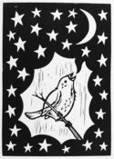 Image of 'He Sung The Moon And The Stars' - Lino Print
