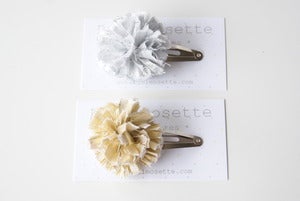 Image of *SOLDE* Barrette Pompon SILVER & GOLD EXCLUSIF!
