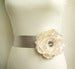 Image of Bridal Dress Sash - Silver Gray Bridal Sash Belt