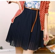 Image of Chiffon Skirt with Belt