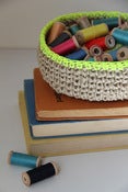 Image of Jute Bowl - Neon Lime Trim