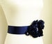 Image of Wedding Sash - Navy Blue Wedding Belt for Bride to Be