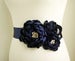 Image of Wedding Sash - Navy Blue Wedding Belt for Bride to Be
