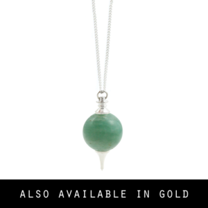 Image of Iva. Green Gemstone Orb Necklace