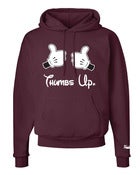 Image of Two Thumbs Up Hoodie - Maroon
