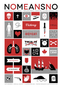 Image of NoMeansNo silkscreen gigposter