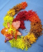 Image of Flower of Fire's Heart, OOAK beadwork necklace