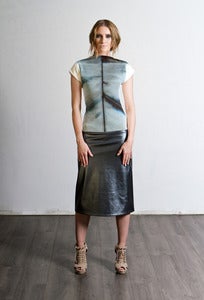 Image of Neoprene Shibori Kimono Top