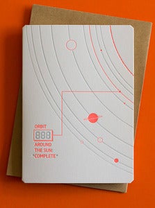 Image of Orbits Birthday Card
