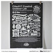 Image of Filter017「FCL OUTDOOR LAB」Screen Printing Poster-Noctilucent Special Edition (black and white)
