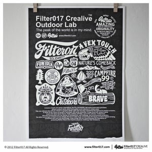 Image of Filter017「FCL OUTDOOR LAB」Screen Printing Poster-Noctilucent Special Edition (black and white)