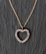 Image of Pave Diamond Heart Necklace