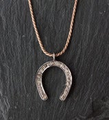 Image of Pave Diamond Horseshoe Necklace