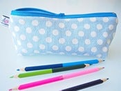 Image of Pencil case - yuwa dots blue