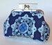Image of Blue Block Print Clutch