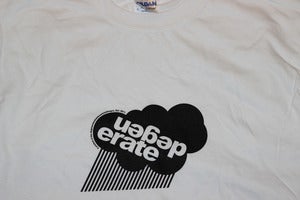 Image of Degenerate 'Cloud' logo t shirt WHITE