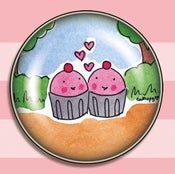 Image of JUMBO MAGNETS: 2-inch Cuppie Love Bubble Dome Magnet