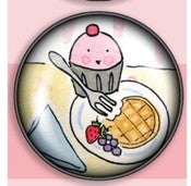 Image of Magnets: 4 pack of Cuppie Eating Carbs Super Strong Dome Magnets