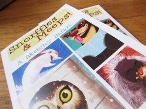 Image of Snorffles & Meeps! Signed Artist Sketchbook