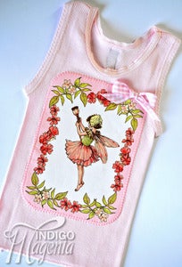 Image of Applique Fairy Singlet- Pink