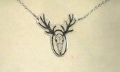 Image of Stag skull frame necklace