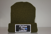 Image of Follow The Leader Patch Beanie (Olive)