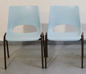 Image of PAIRE DE CHAISES D'ÉCOLIERS VINTAGE ANNÉES 70 - REF.1202