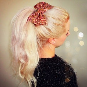 Image of Metallic Glitter Bow Hair Clip (Available in 11 Colours)