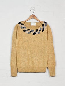 Image of Plaited Collar Jumper - Yellow<br>- was £199 -
