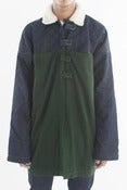 Image of Quilted Half Denim Jacket Flannel Shirt