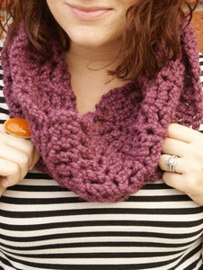 Image of Grape, crocheted infinity cowl