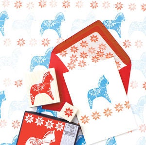 Image of Dala Horse Stamp Set