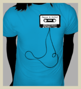 Image of Turquoise Flock Print