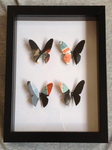 Image of Butterfly Picture made from a hand cut vinyl record of your choice