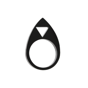 Image of Symbolic Silhouette Triangle Ring