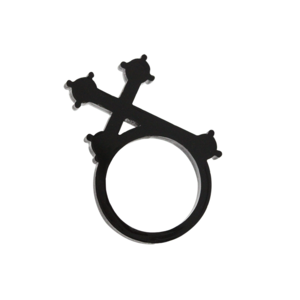Image of Symbolic Silhouette Cross Ring