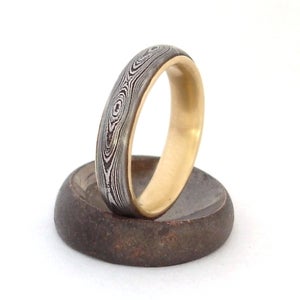 Image of Damascus Wedding Band